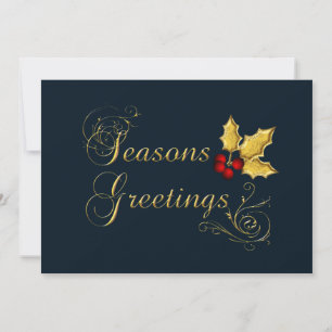 blue Business Holiday Greetings Card