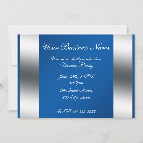 Blue Business invitation
