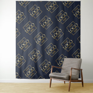 Blue Business Logo Pattern Trade Show Backdrop