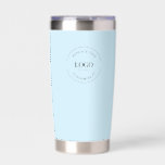Blue Business logo Simple QR code Custom Insulated Tumbler<br><div class="desc">Make a bold statement for your business with the Business Logo Custom QR Code Website light Blue Tumbler. This professional Tumbler not only showcases your business logo but also offers a unique and effective way to increase web traffic and customer engagement. With the custom QR code generator on the bottle,...</div>