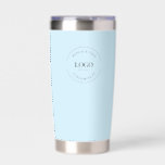 Blue Business logo Simple QR code Custom Insulated Tumbler<br><div class="desc">Make a bold statement for your business with the Business Logo Custom QR Code Website light Blue Tumbler. This professional Tumbler not only showcases your business logo but also offers a unique and effective way to increase web traffic and customer engagement. With the custom QR code generator on the bottle,...</div>