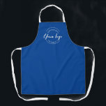Blue Business Promotion Personalized White Logo  Apron<br><div class="desc">Enhance your professional image and promote your business with these customizable white logo on blue aprons. Perfect for various industries and occasions, these aprons allow you to showcase your logo and create a cohesive and branded look for your staff or corporate event. Whether you own a restaurant, cafe, retail store,...</div>
