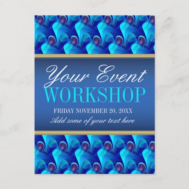 Blue Business Workshop Party Invitation template (Front)
