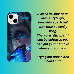 Blue Butterfleye Case-Mate iPhone 14 Case