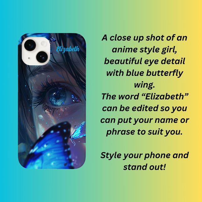 Blue Butterfleye Case-Mate iPhone Case (Creator Uploaded)