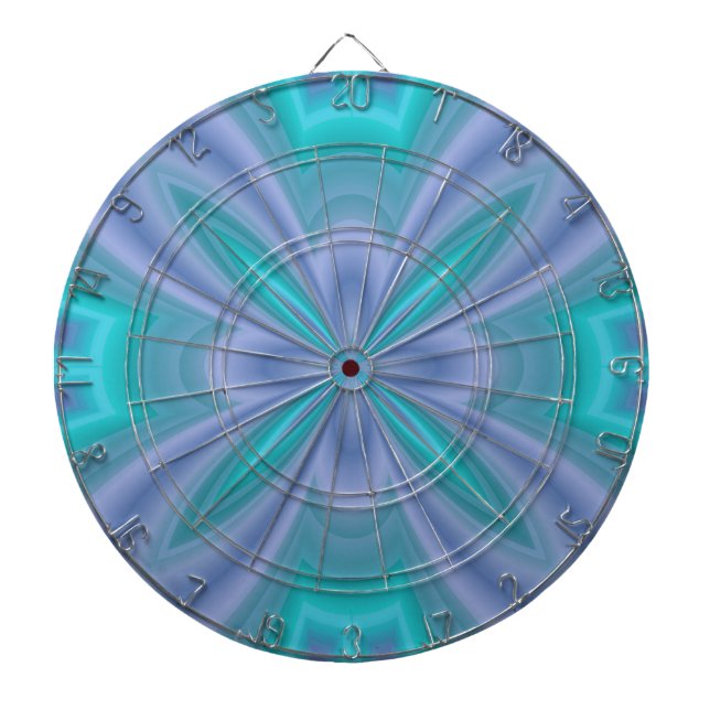 Blue Butterflies Abstract Dart Board (Front)