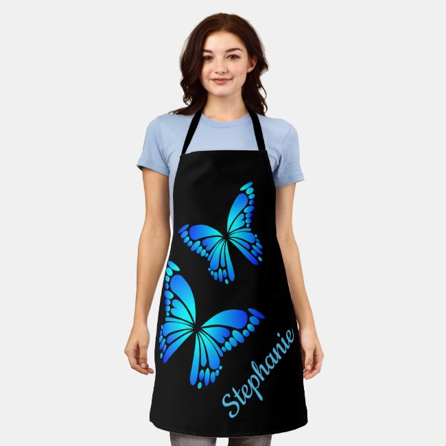Blue Butterflies Apron