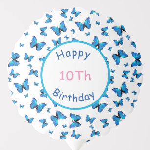 Blue butterflies balloon