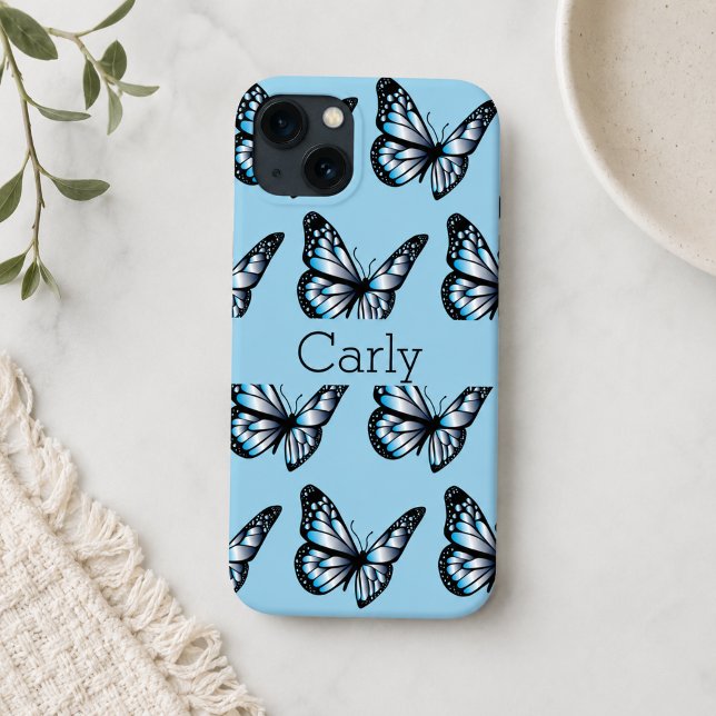 Blue Butterflies Case-Mate iPhone Case (Creator Uploaded)