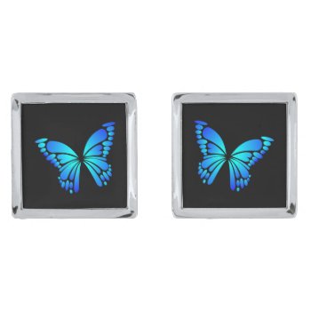 Blue Butterflies Cufflinks by Bebops at Zazzle