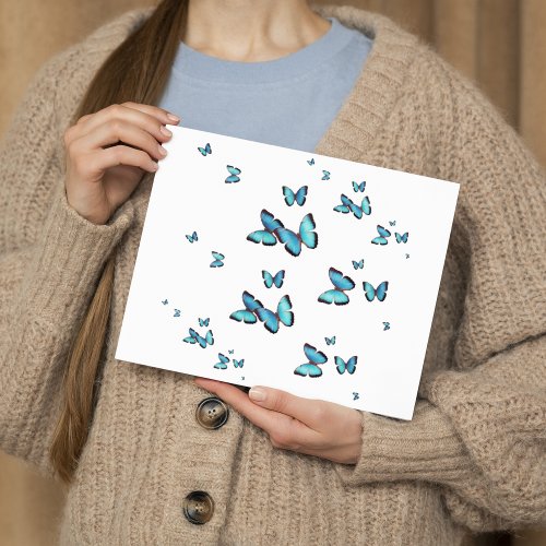 Blue Butterflies Decorative Custom Vinyl Stickers