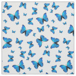 Blue butterflies fabric