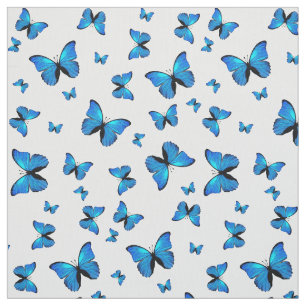 Blue butterflies fabric