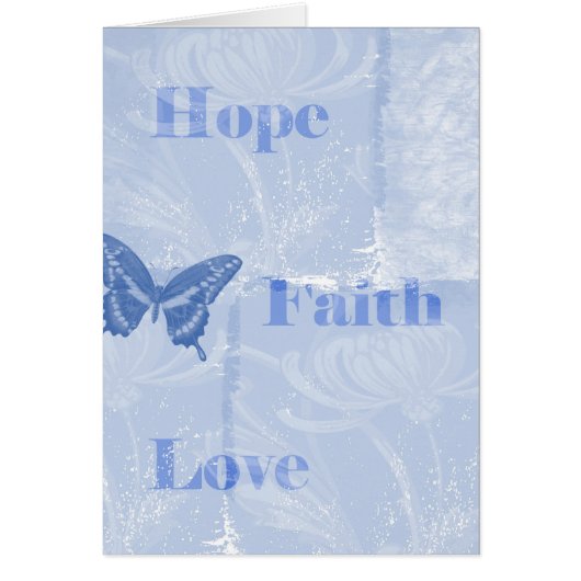 Blue Butterflies Hope Faith Love (Front)