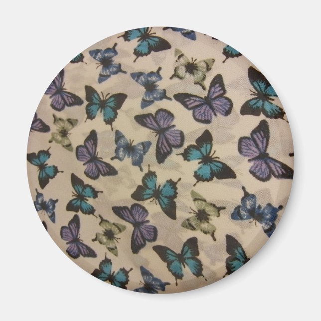 Blue Butterflies Magnet (Front)