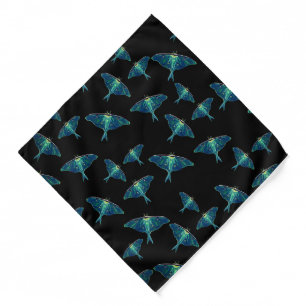Blue butterflies, Moths, Night Butterflies Bandana