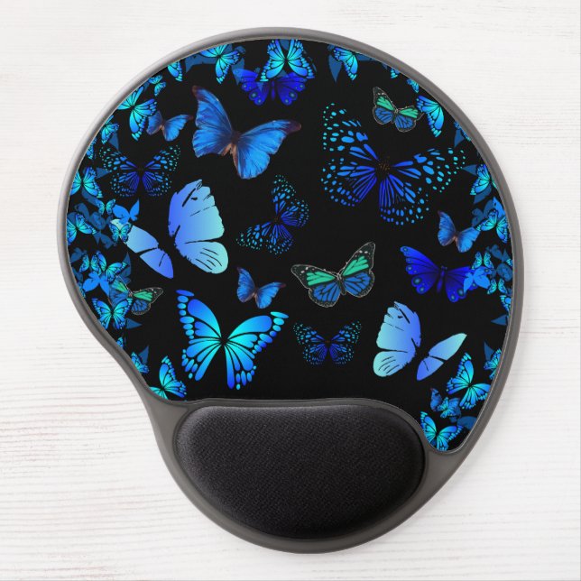 Blue Butterflies Mouse Pad (Front)