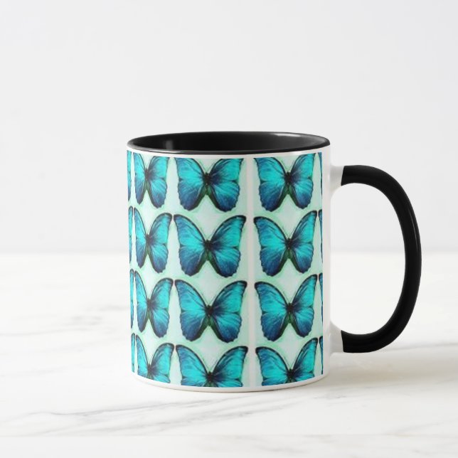 Blue Butterflies Mug (Right)