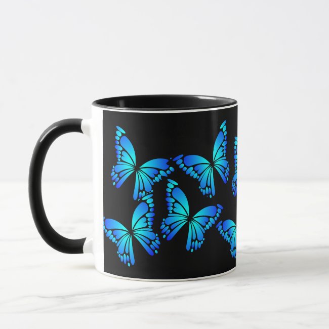 Blue Butterflies Mug