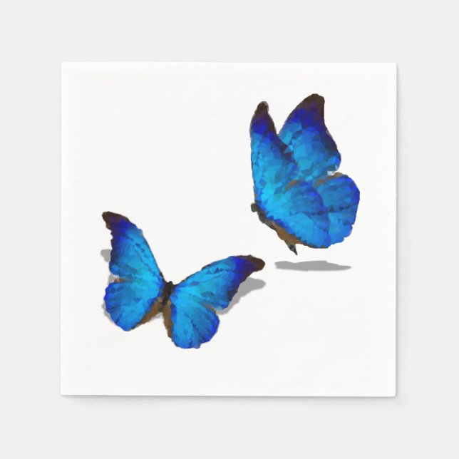 Blue Butterflies Napkins (Front)