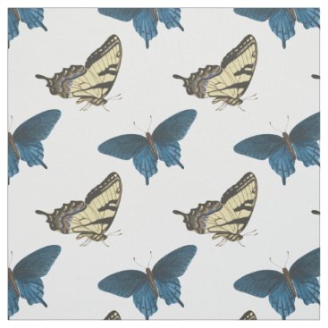 blue butterflies novelty fabric