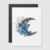 Blue butterflies on wooden crescent (Front/Back)