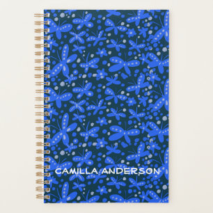 Blue butterflies planner
