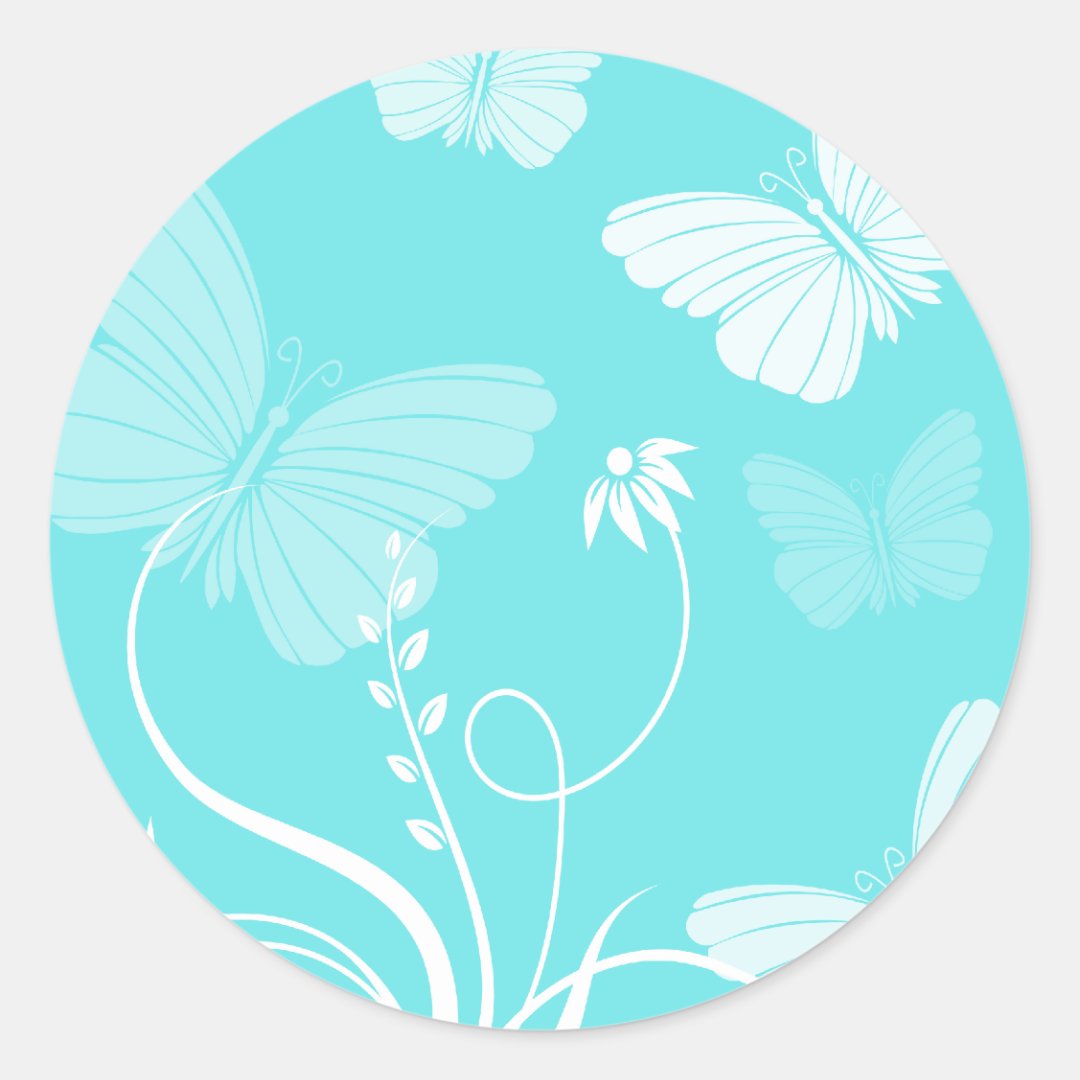 Blue butterflies sticker Zazzle