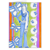 Blue Butterflies Surrounding Glamorous Girl (Front)