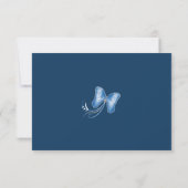 Blue Butterflies & Swirls Quinceanera RSVP Card (Back)