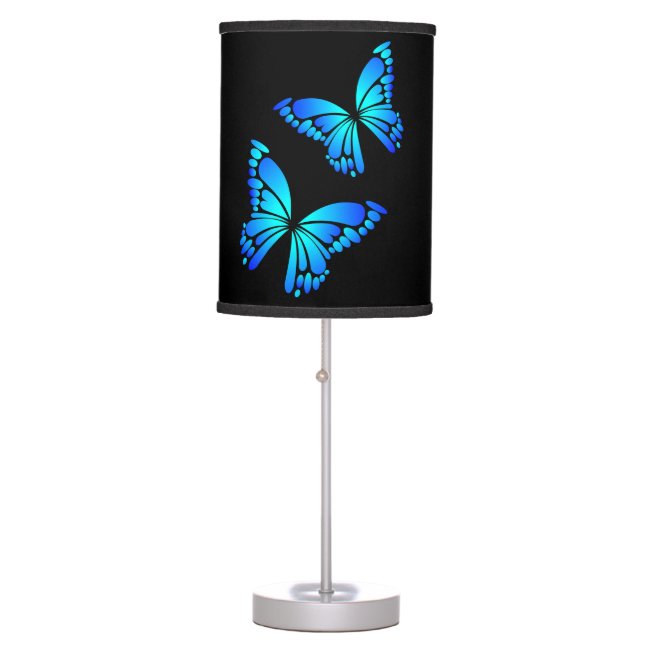 Blue Butterflies Table Lamp