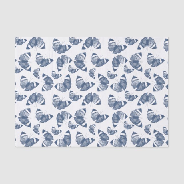 Blue Butterflies Tissue Paper (Front)