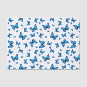 Blue butterflies tissue paper