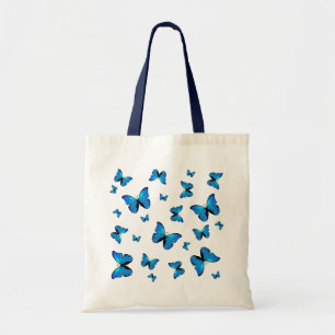 Blue butterflies tote bag