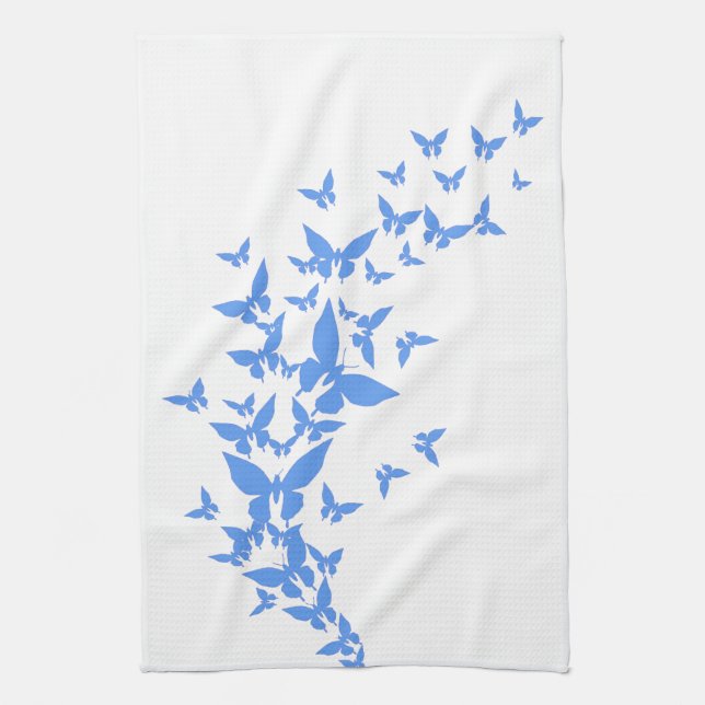 Blue Butterflies Towel (Vertical)