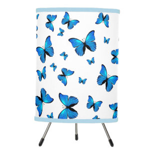 Blue butterflies  tripod lamp