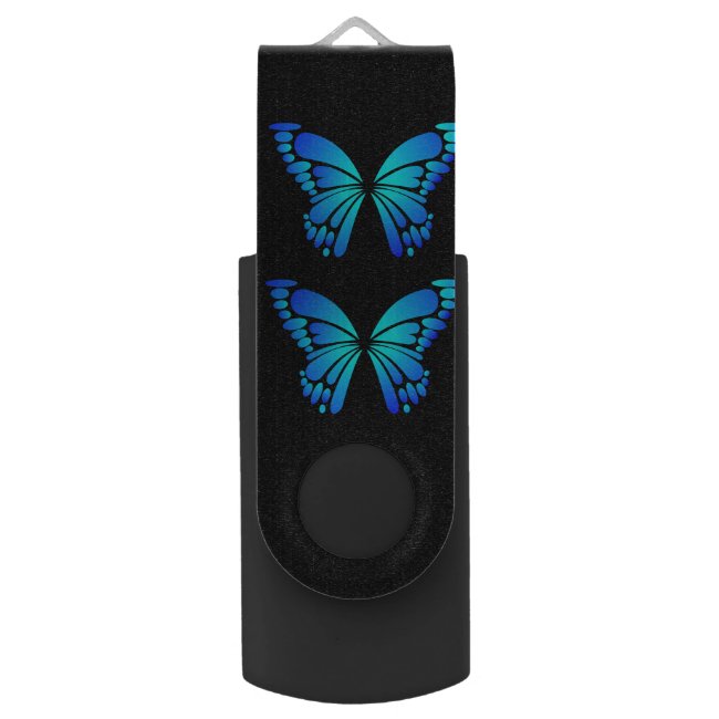 Blue Butterflies USB Flash Drive