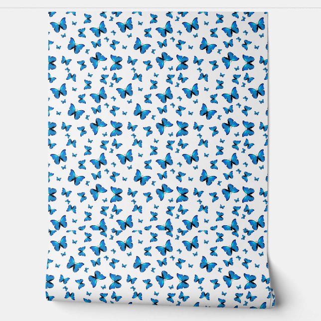 Blue butterflies  wallpaper  (Unrolling)