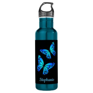 Blue Butterflies Water Bottle