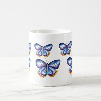 Blue Butterflies Watercolor Nature  Insects  Mug