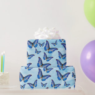 Blue Butterflies Wrapping Paper