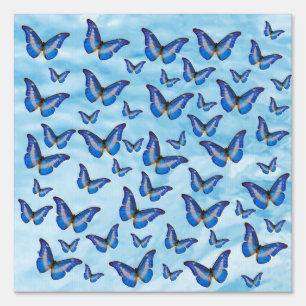 Blue Butterflies Yard Sign