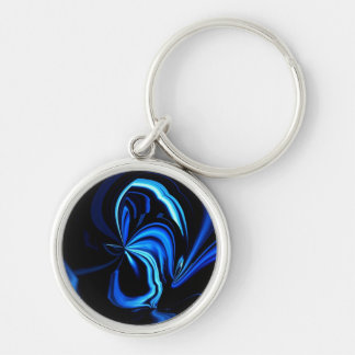 Blue Butterfly Abstract Keychain