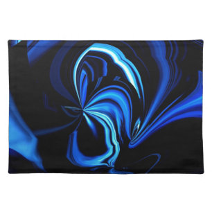 Blue Butterfly Abstract Placemat