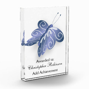 Blue Butterfly Acrylic Award