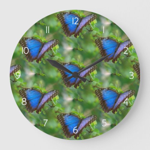 Blue Butterfly Acrylic Wall Clock