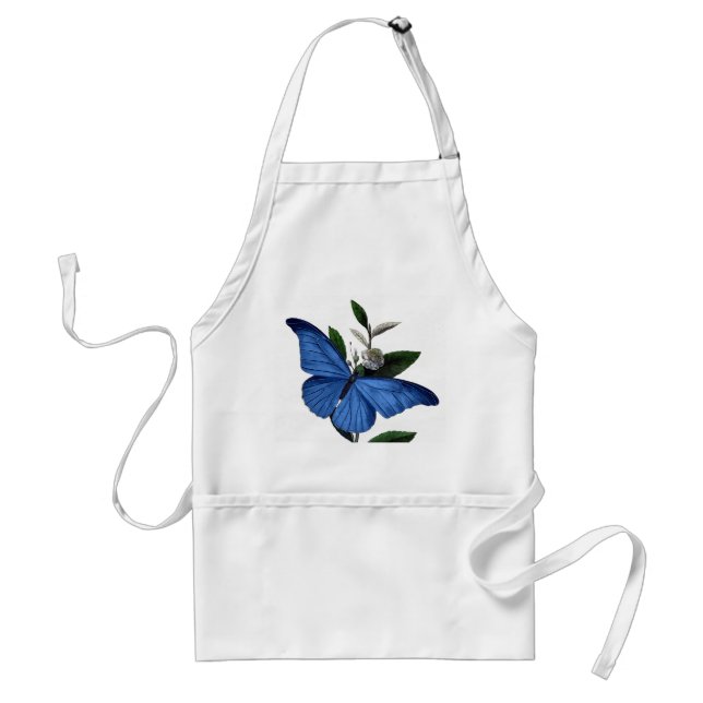 Blue Butterfly Adult Apron (Front)