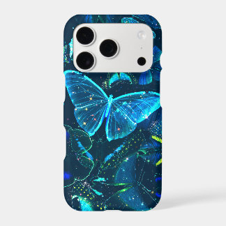 Blue Butterfly Aesthetic Dark Elegant Nature iPhone 17 Pro Case