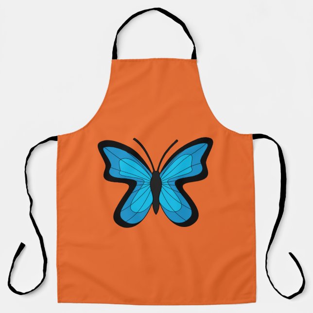 Blue Butterfly Apron (Front)