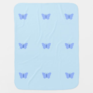 Blue Butterfly Baby Blanket